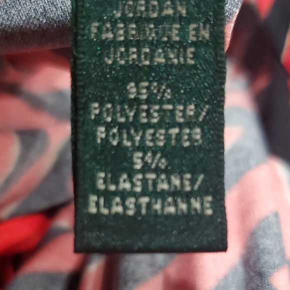 Ralph Lauren Red and Black Zigzag Midi Dress - Picture 9 of 9